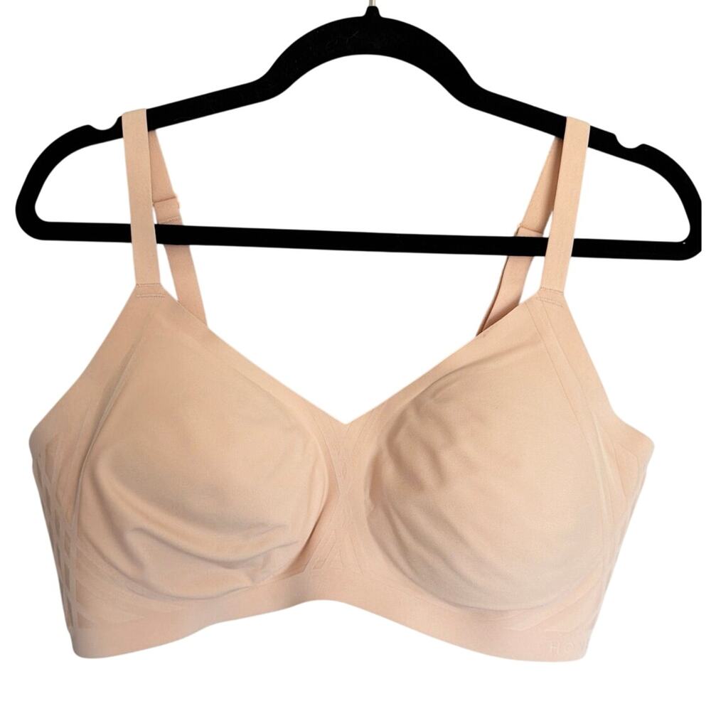 Honeylove 1X Peach Bralette Wireless Comfort Bra Excellent Condition